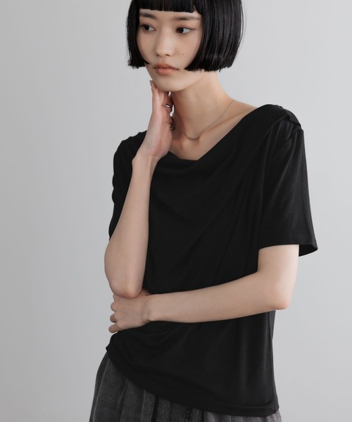 LOWRYS FARM（ローリーズファーム）の「ドレープオフショル５Ｓ 638383（Tシャツ/カットソー・レディース・ホワイト系その他/ホワイト/グレー/ブラック・FREE）」の9枚目の写真