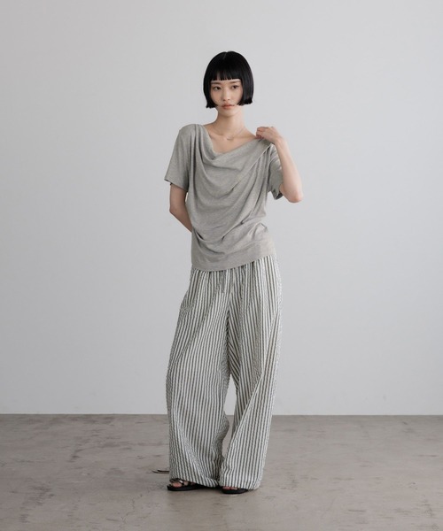 LOWRYS FARM（ローリーズファーム）の「ドレープオフショル５Ｓ 638383（Tシャツ/カットソー・レディース・ホワイト系その他/ホワイト/グレー/ブラック・FREE）」の13枚目の写真