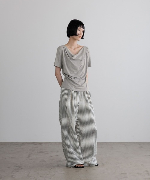 LOWRYS FARM（ローリーズファーム）の「ドレープオフショル５Ｓ 638383（Tシャツ/カットソー・レディース・ホワイト系その他/ホワイト/グレー/ブラック・FREE）」の14枚目の写真