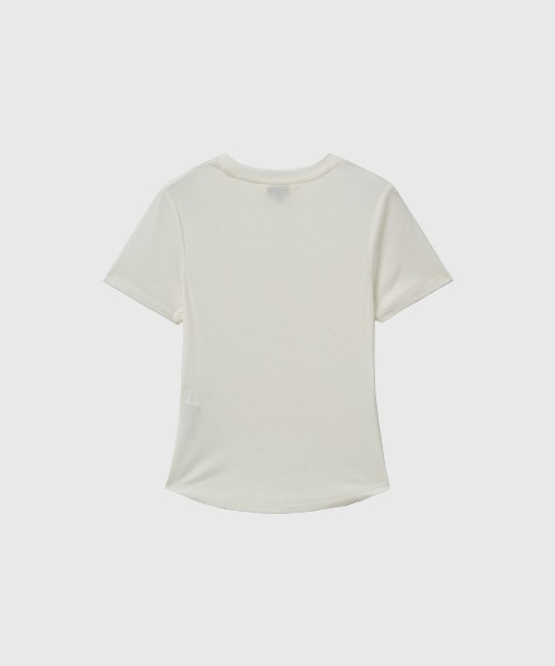 GENERAL IDEA(ジェネラルアイデア)の「【GENERAL IDEA】アセテート ラウンドネック半袖Tシャツ / ACETATE ROUND NECK T-SHIRT(Tシャツ/カットソー・レディース・ホワイト/チャコール/ブラック・S/M/L)」の10枚目の写真