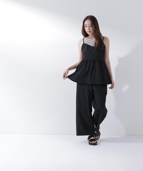 NATURAL BEAUTY BASIC(ナチュラルビューティーベーシック)の「撥水ペプラムオールインワン(つなぎ/オールインワン・レディース・ブラック/ベージュ・フリ-)」の5枚目の写真
