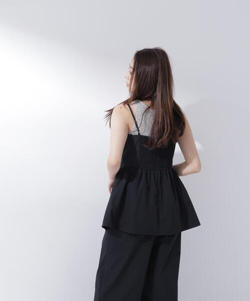 NATURAL BEAUTY BASIC(ナチュラルビューティーベーシック)の「撥水ペプラムオールインワン(つなぎ/オールインワン・レディース・ブラック/ベージュ・フリ-)」の6枚目の写真