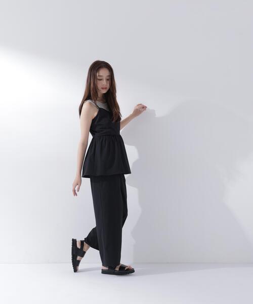 NATURAL BEAUTY BASIC(ナチュラルビューティーベーシック)の「撥水ペプラムオールインワン(つなぎ/オールインワン・レディース・ブラック/ベージュ・フリ-)」の14枚目の写真