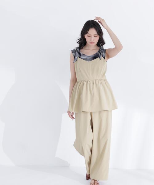 NATURAL BEAUTY BASIC(ナチュラルビューティーベーシック)の「撥水ペプラムオールインワン(つなぎ/オールインワン・レディース・ブラック/ベージュ・フリ-)」の19枚目の写真