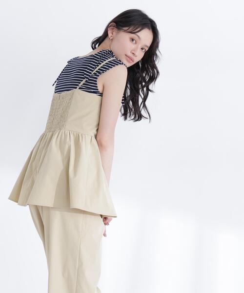 NATURAL BEAUTY BASIC(ナチュラルビューティーベーシック)の「撥水ペプラムオールインワン(つなぎ/オールインワン・レディース・ブラック/ベージュ・フリ-)」の21枚目の写真