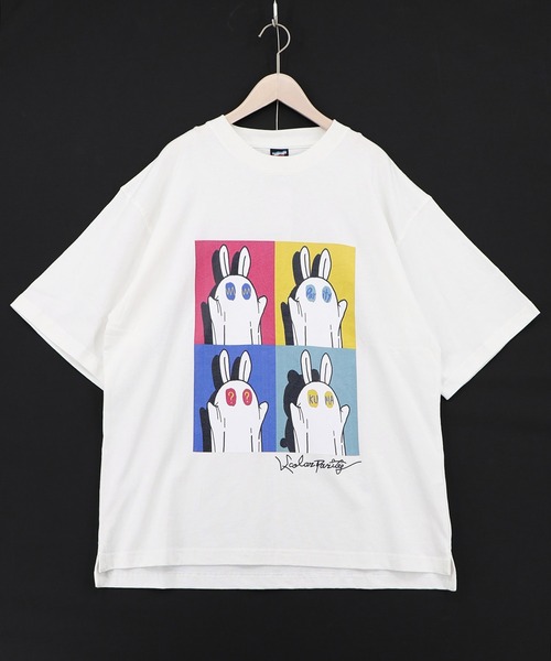 ScoLar Parity(スカラーパリティ)の「362108:間違い探しおばけウサギTシャツ(Tシャツ/カットソー・レディース・パープル/ブラック/オフホワイト・M/S)」の9枚目の写真