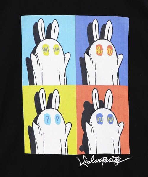 ScoLar Parity(スカラーパリティ)の「362108:間違い探しおばけウサギTシャツ(Tシャツ/カットソー・レディース・パープル/ブラック/オフホワイト・M/S)」の11枚目の写真