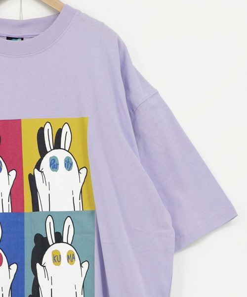 ScoLar Parity(スカラーパリティ)の「362108:間違い探しおばけウサギTシャツ(Tシャツ/カットソー・レディース・パープル/ブラック/オフホワイト・M/S)」の14枚目の写真