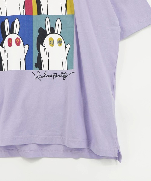 ScoLar Parity(スカラーパリティ)の「362108:間違い探しおばけウサギTシャツ(Tシャツ/カットソー・レディース・パープル/ブラック/オフホワイト・M/S)」の15枚目の写真