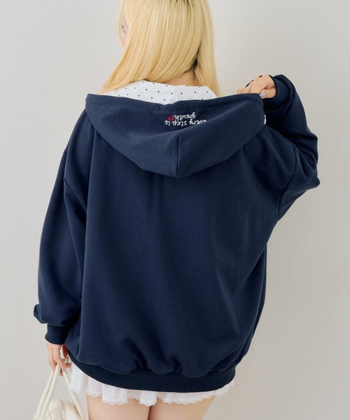 Another Branch olive des olive(アナザーブランチオリーブデオリーブ)の「配色BIGロゴZIPパーカー(パーカー・レディース・サックスブルー/トップグレー/オートミール/カモフラージュ/ネイビー/ピンク/グレー系その他2・FREE)」の18枚目の写真