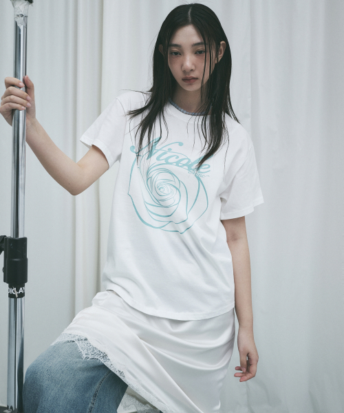 NICK&NICOLE(ニックアンドニコール)の「NICOLE ROSE SLEEVE TOP_CREAM SKY BLUE(Tシャツ/カットソー・レディース・その他・MEDIUM/LARGE)」の4枚目の写真