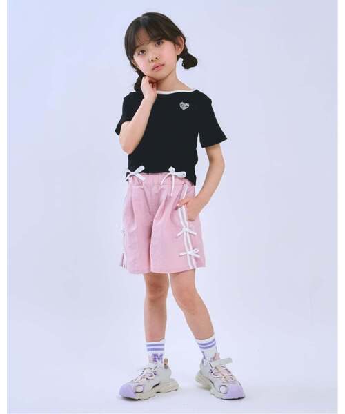 minimal(ミニマル)の「【人気商品再入荷】【水陸両用】リボンショートパンツ(その他パンツ・キッズ・ブラック/ピンク/サックスブルー・130cm/120cm/110cm/100cm/140cm)」の4枚目の写真