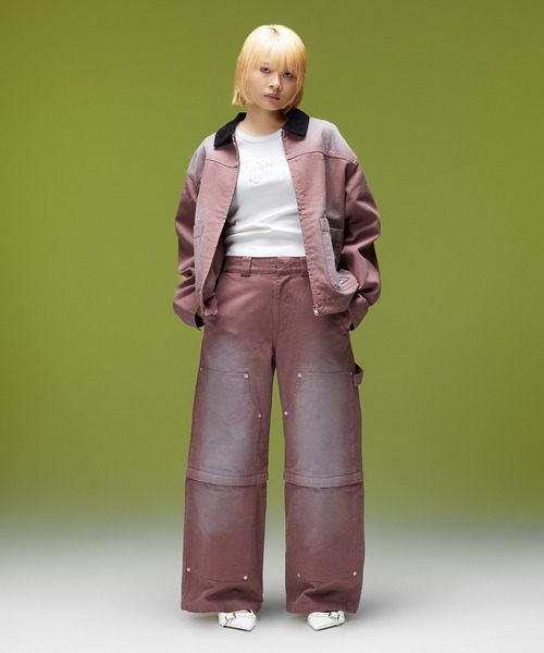 X-girl(エックスガール)の「FADED 2WAY WIDE LEG WORK PANTS(その他パンツ・レディース・チャコール/ブラウン・S/M)」の5枚目の写真