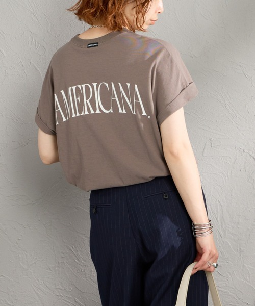 Americana/アメリカーナ] バックプリント Tシャツ（Tシャツ/カットソー