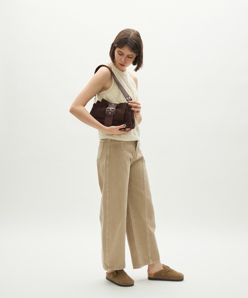 full/fill.(フルフィル)の「front belt square shoulder bag / フロントベルトスクエアショルダーバッグ(ショルダーバッグ・レディース・ブラック/ブラウン・FREE)」の10枚目の写真