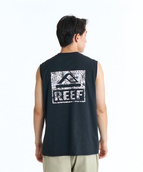 REEF(リーフ)の「REEF FLOWER LEAF BOX LOGO SS T タンクトップ 【2026年春夏モデル】/リーフバックプリントノースリーブタンク(タンクトップ・メンズ・イエロー/ブラック/グリーン/ホワイト・SMALL/X-LARGE/MEDIUM/LARGE)」の1枚目の写真
