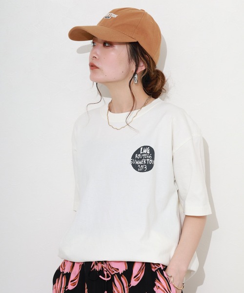 FUNALIVE(ファンアライブ)の「バックプリント半袖Tシャツ(Tシャツ/カットソー・レディース・オフホワイト/ライトピンク/ブラック・FREE)」の7枚目の写真