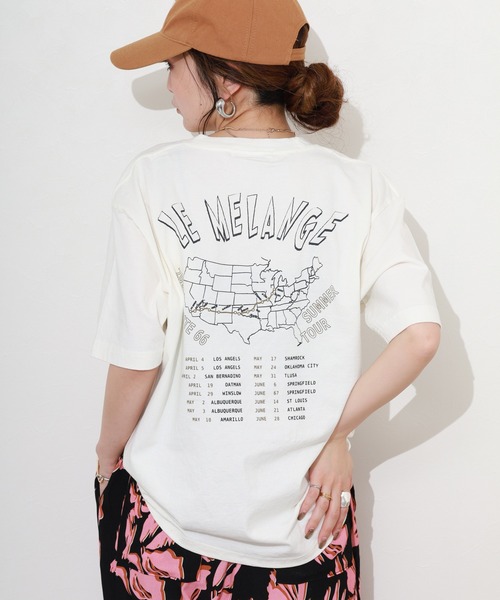 FUNALIVE(ファンアライブ)の「バックプリント半袖Tシャツ(Tシャツ/カットソー・レディース・オフホワイト/ライトピンク/ブラック・FREE)」の9枚目の写真