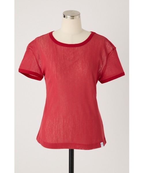 PISCESS（パイシス）の「Cotton Mesh Slim Fit Tシャツ（Tシャツ/カットソー・レディース・ブラウン/イエロー/ホワイト/ピンク/レッド・FREE）」の5枚目の写真