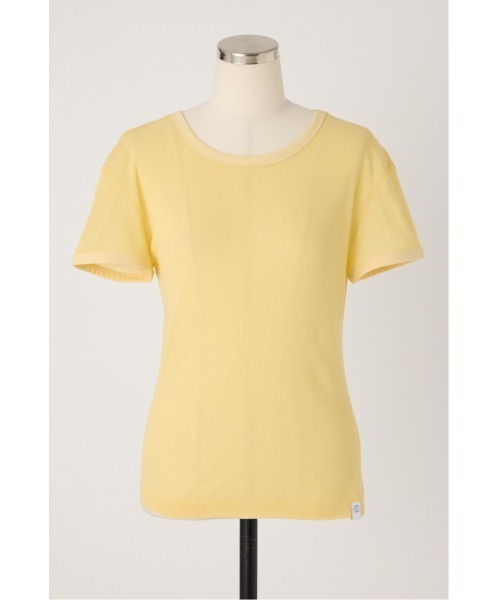 PISCESS（パイシス）の「Cotton Mesh Slim Fit Tシャツ（Tシャツ/カットソー・レディース・ブラウン/イエロー/ホワイト/ピンク/レッド・FREE）」の3枚目の写真