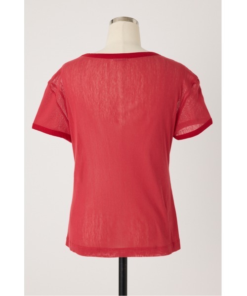 PISCESS（パイシス）の「Cotton Mesh Slim Fit Tシャツ（Tシャツ/カットソー・レディース・ブラウン/イエロー/ホワイト/ピンク/レッド・FREE）」の18枚目の写真