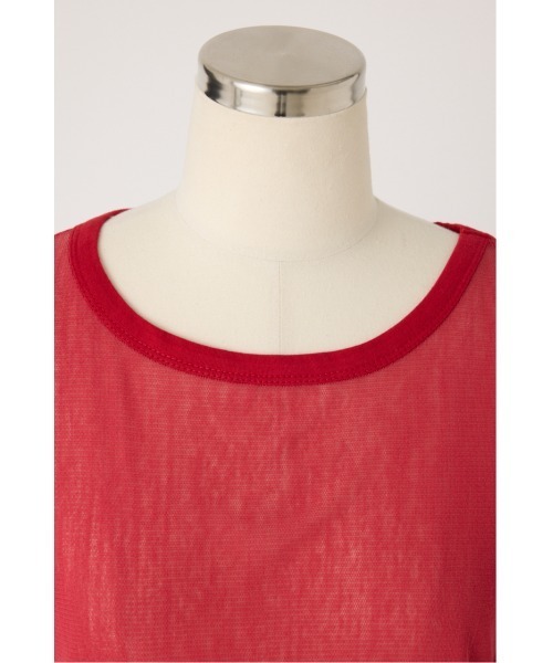 PISCESS（パイシス）の「Cotton Mesh Slim Fit Tシャツ（Tシャツ/カットソー・レディース・ブラウン/イエロー/ホワイト/ピンク/レッド・FREE）」の19枚目の写真