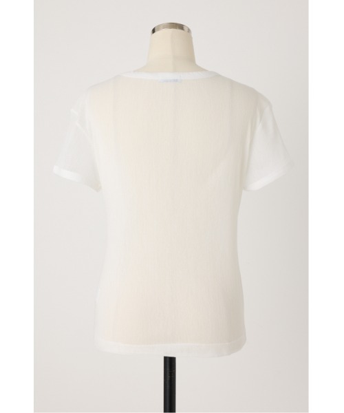 PISCESS（パイシス）の「Cotton Mesh Slim Fit Tシャツ（Tシャツ/カットソー・レディース・ブラウン/イエロー/ホワイト/ピンク/レッド・FREE）」の10枚目の写真