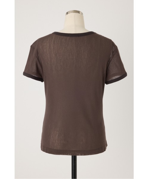 PISCESS（パイシス）の「Cotton Mesh Slim Fit Tシャツ（Tシャツ/カットソー・レディース・ブラウン/イエロー/ホワイト/ピンク/レッド・FREE）」の14枚目の写真