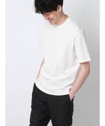 SUIT SQUARE | オフィT／Tシャツ／半袖／ウォッシャブル／吸水速乾／UVカット／プレーティング鹿の子／無地(Tシャツ/カットソー)