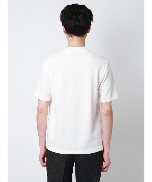 SUIT SQUARE(スーツスクエア)の「オフィT/Tシャツ/半袖/ウォッシャブル/吸水速乾/UVカット/プレーティング鹿の子/無地(Tシャツ/カットソー・メンズ・ブラック/ホワイト・LL/L/M/S/3L)」の5枚目の写真