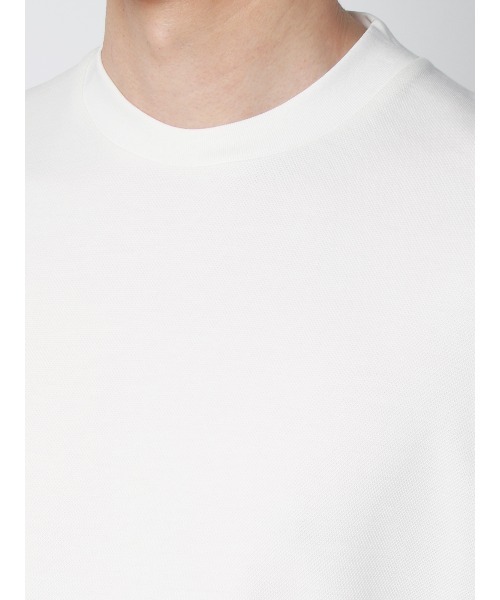 SUIT SQUARE(スーツスクエア)の「オフィT/Tシャツ/半袖/ウォッシャブル/吸水速乾/UVカット/プレーティング鹿の子/無地(Tシャツ/カットソー・メンズ・ブラック/ホワイト・LL/L/M/S/3L)」の7枚目の写真