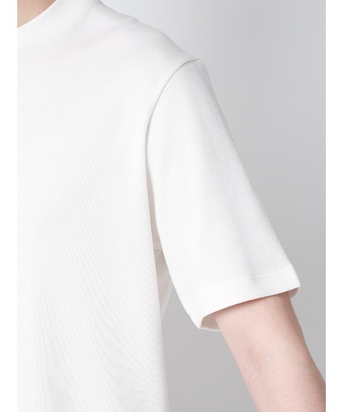 SUIT SQUARE(スーツスクエア)の「オフィT/Tシャツ/半袖/ウォッシャブル/吸水速乾/UVカット/プレーティング鹿の子/無地(Tシャツ/カットソー・メンズ・ブラック/ホワイト・LL/L/M/S/3L)」の8枚目の写真