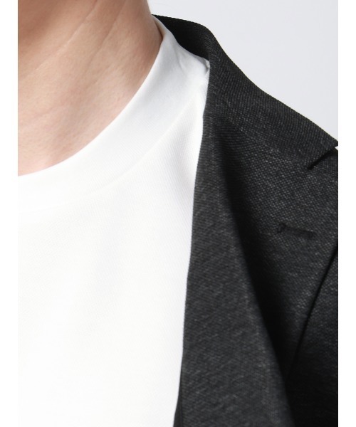 SUIT SQUARE(スーツスクエア)の「オフィT/Tシャツ/半袖/ウォッシャブル/吸水速乾/UVカット/プレーティング鹿の子/無地(Tシャツ/カットソー・メンズ・ブラック/ホワイト・LL/L/M/S/3L)」の10枚目の写真