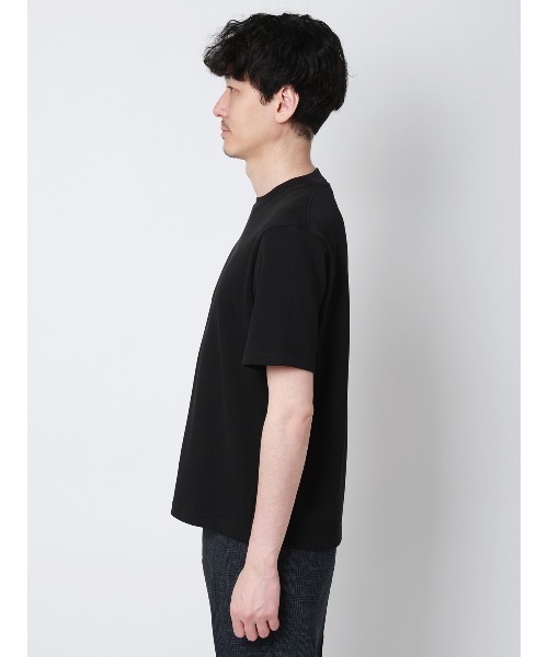 SUIT SQUARE(スーツスクエア)の「オフィT/Tシャツ/半袖/ウォッシャブル/吸水速乾/UVカット/プレーティング鹿の子/無地(Tシャツ/カットソー・メンズ・ブラック/ホワイト・LL/L/M/S/3L)」の13枚目の写真