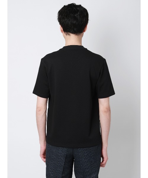 SUIT SQUARE(スーツスクエア)の「オフィT/Tシャツ/半袖/ウォッシャブル/吸水速乾/UVカット/プレーティング鹿の子/無地(Tシャツ/カットソー・メンズ・ブラック/ホワイト・LL/L/M/S/3L)」の14枚目の写真