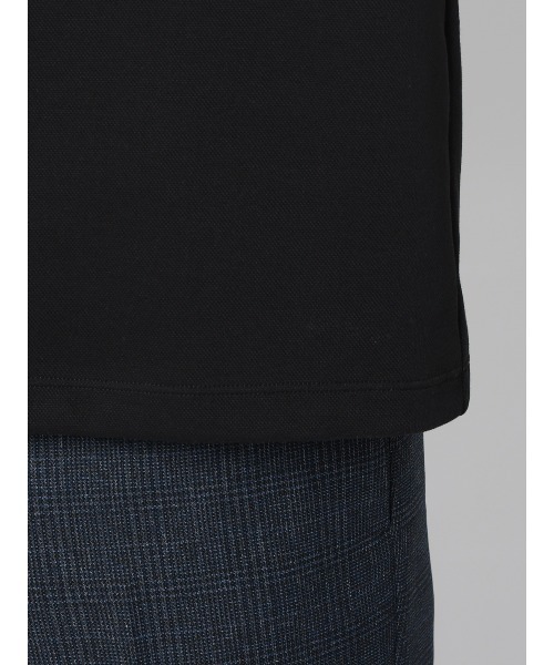 SUIT SQUARE(スーツスクエア)の「オフィT/Tシャツ/半袖/ウォッシャブル/吸水速乾/UVカット/プレーティング鹿の子/無地(Tシャツ/カットソー・メンズ・ブラック/ホワイト・LL/L/M/S/3L)」の18枚目の写真