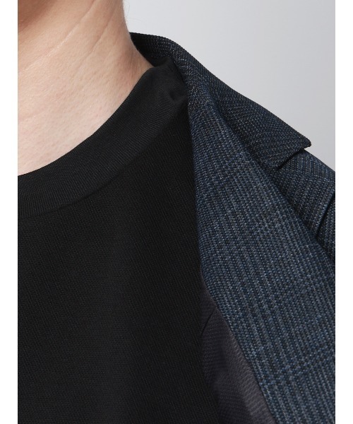 SUIT SQUARE(スーツスクエア)の「オフィT/Tシャツ/半袖/ウォッシャブル/吸水速乾/UVカット/プレーティング鹿の子/無地(Tシャツ/カットソー・メンズ・ブラック/ホワイト・LL/L/M/S/3L)」の19枚目の写真