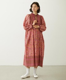 PRINTED TASSEL TIE DRESS