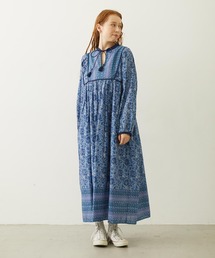 PRINTED TASSEL TIE DRESS
