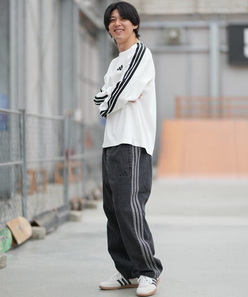 adidas(アディダス)の「adidas/アディダス 長袖 Tシャツ ロンT TW777(Tシャツ/カットソー・メンズ・ベージュ/ブラック/ホワイト/スカイブルー・L/2XL/M/XL)」の9枚目の写真