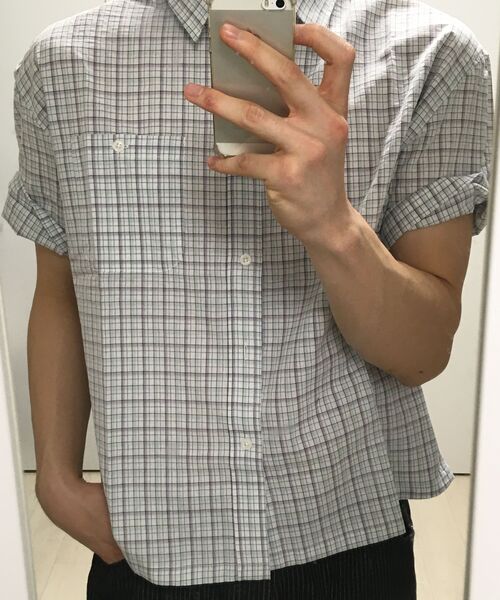 XERO（ゼロ）の「ハーフクロップチェックシャツ[ホワイト]（シャツ/ブラウス・レディース・その他・MEDIUM/LARGE）」の10枚目の写真