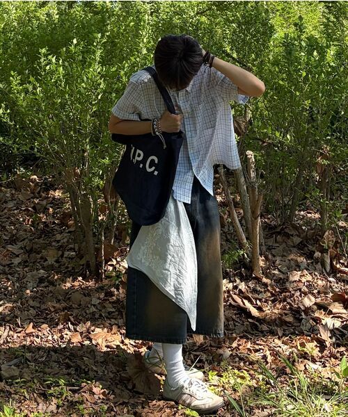 XERO（ゼロ）の「ハーフクロップチェックシャツ[ホワイト]（シャツ/ブラウス・レディース・その他・MEDIUM/LARGE）」の17枚目の写真