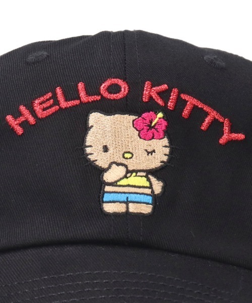 OVERRIDE(オーバーライド)の「日焼HELLO KITTY コットンツイルキャップ / サンリオ(キャップ・レディース・ライトベージュ/ブラック系1/レオパード/ブラック系・58cm/54㎝)」の5枚目の写真