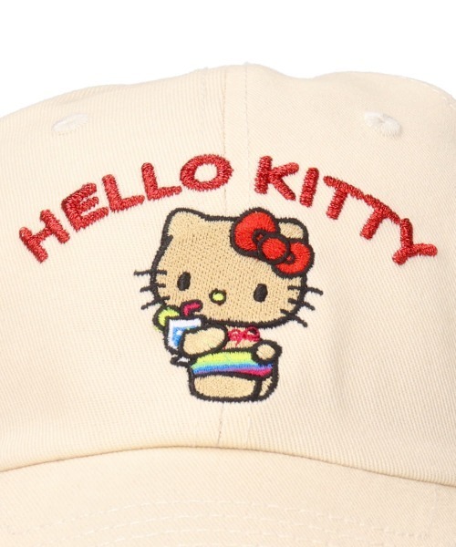 OVERRIDE(オーバーライド)の「日焼HELLO KITTY コットンツイルキャップ / サンリオ(キャップ・レディース・ライトベージュ/ブラック系1/レオパード/ブラック系・58cm/54㎝)」の15枚目の写真