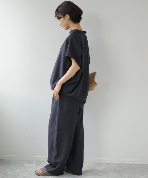 JOURNAL STANDARD relume（ジャーナルスタンダード　レリューム）の「《WEB限定》［2点セット］タンブラーバンドカラーセットアップ（その他パンツ・レディース・ブラック/ネイビー・38/36）」の10枚目の写真