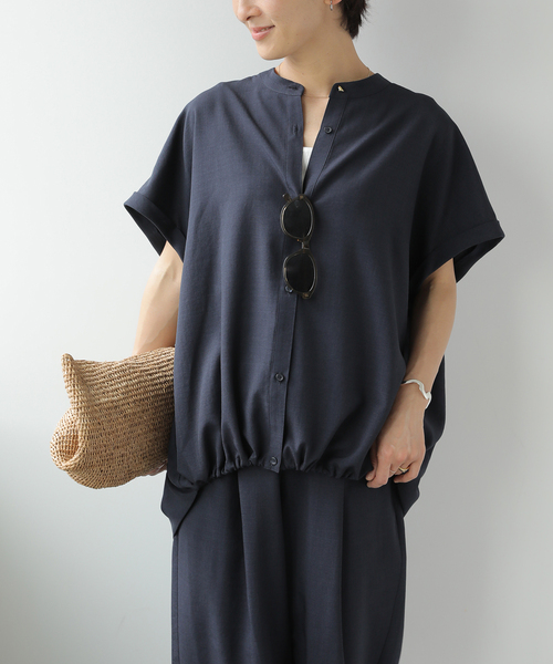 JOURNAL STANDARD relume（ジャーナルスタンダード　レリューム）の「《WEB限定》［2点セット］タンブラーバンドカラーセットアップ（その他パンツ・レディース・ブラック/ネイビー・38/36）」の13枚目の写真