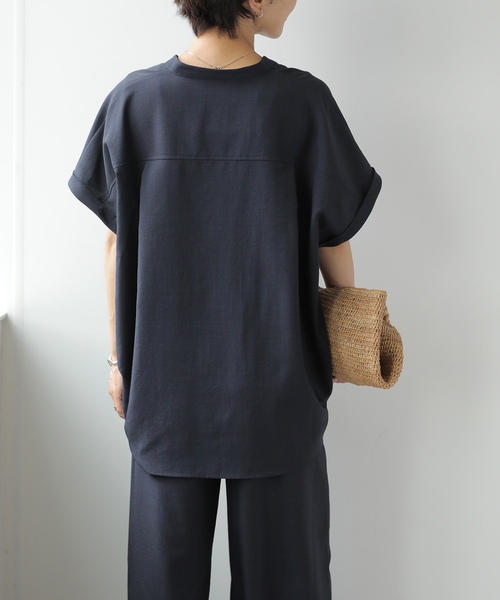 JOURNAL STANDARD relume（ジャーナルスタンダード　レリューム）の「《WEB限定》［2点セット］タンブラーバンドカラーセットアップ（その他パンツ・レディース・ブラック/ネイビー・38/36）」の16枚目の写真