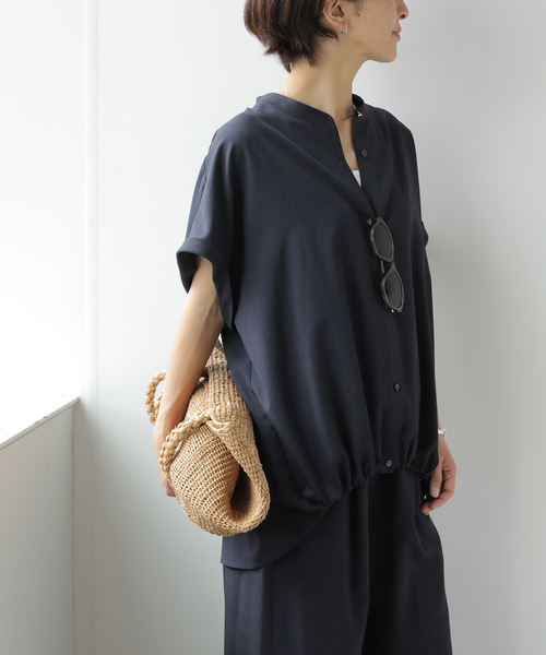 JOURNAL STANDARD relume（ジャーナルスタンダード　レリューム）の「《WEB限定》［2点セット］タンブラーバンドカラーセットアップ（その他パンツ・レディース・ブラック/ネイビー・38/36）」の17枚目の写真