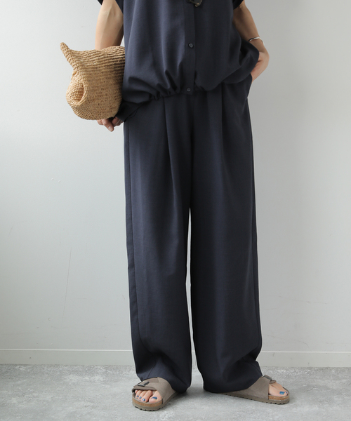 JOURNAL STANDARD relume（ジャーナルスタンダード　レリューム）の「《WEB限定》［2点セット］タンブラーバンドカラーセットアップ（その他パンツ・レディース・ブラック/ネイビー・38/36）」の19枚目の写真