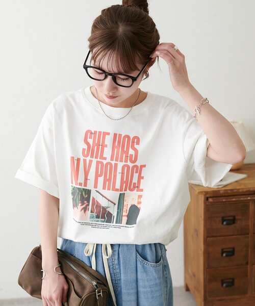 DISCOAT(ディスコート)の「【Enlude】メッセージロゴフォトTシャツ《ユニセックス》(Tシャツ/カットソー・レディース・ピンク/オフホワイト/ブラック・LARGE/MEDIUM)」の5枚目の写真
